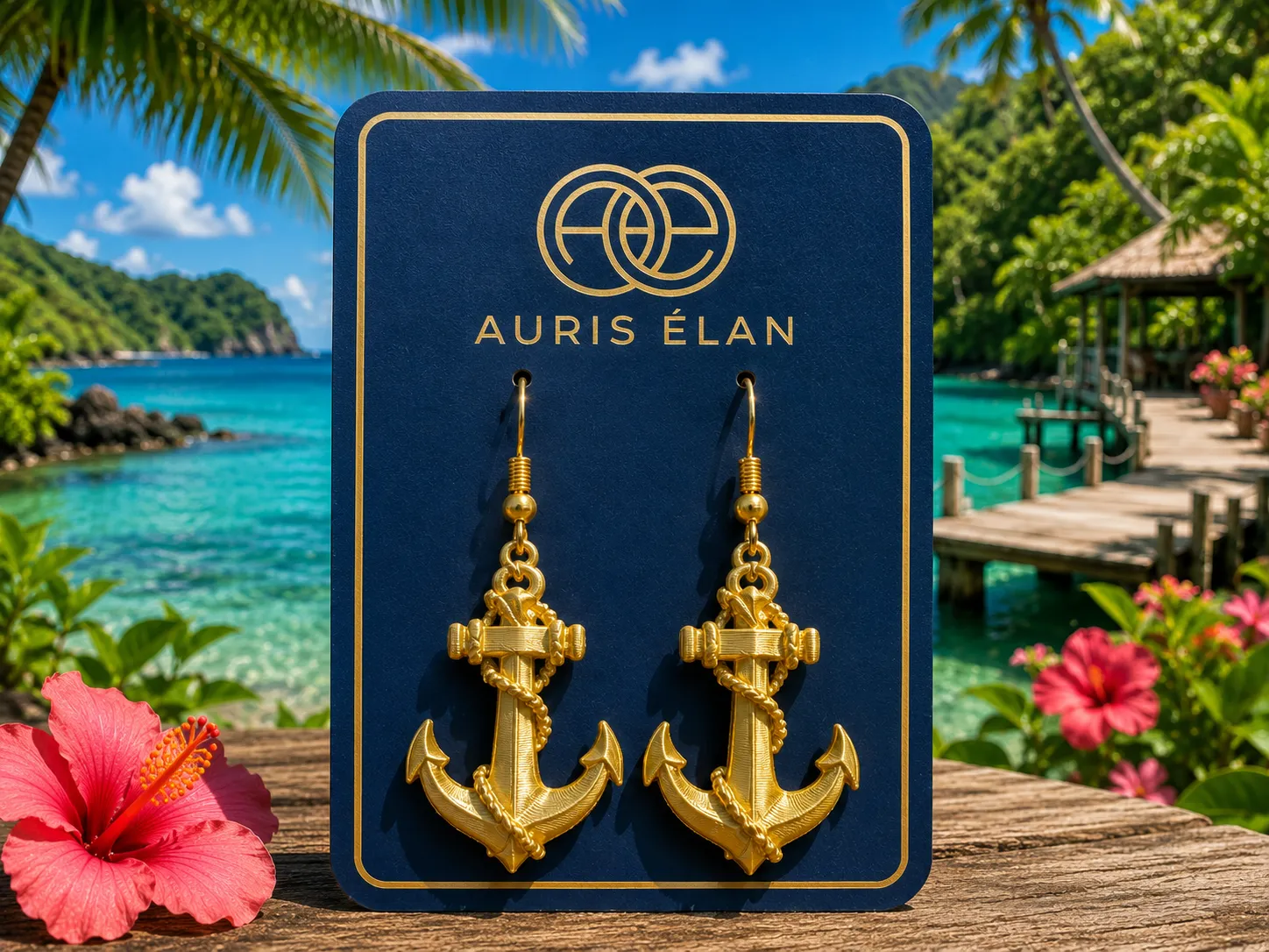 Anchor earrings