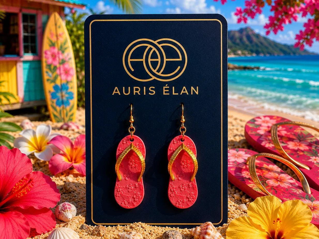 Flip-flop earrings